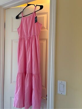 abercrombie kids Pink Tiered Spaghetti-Strap Dress